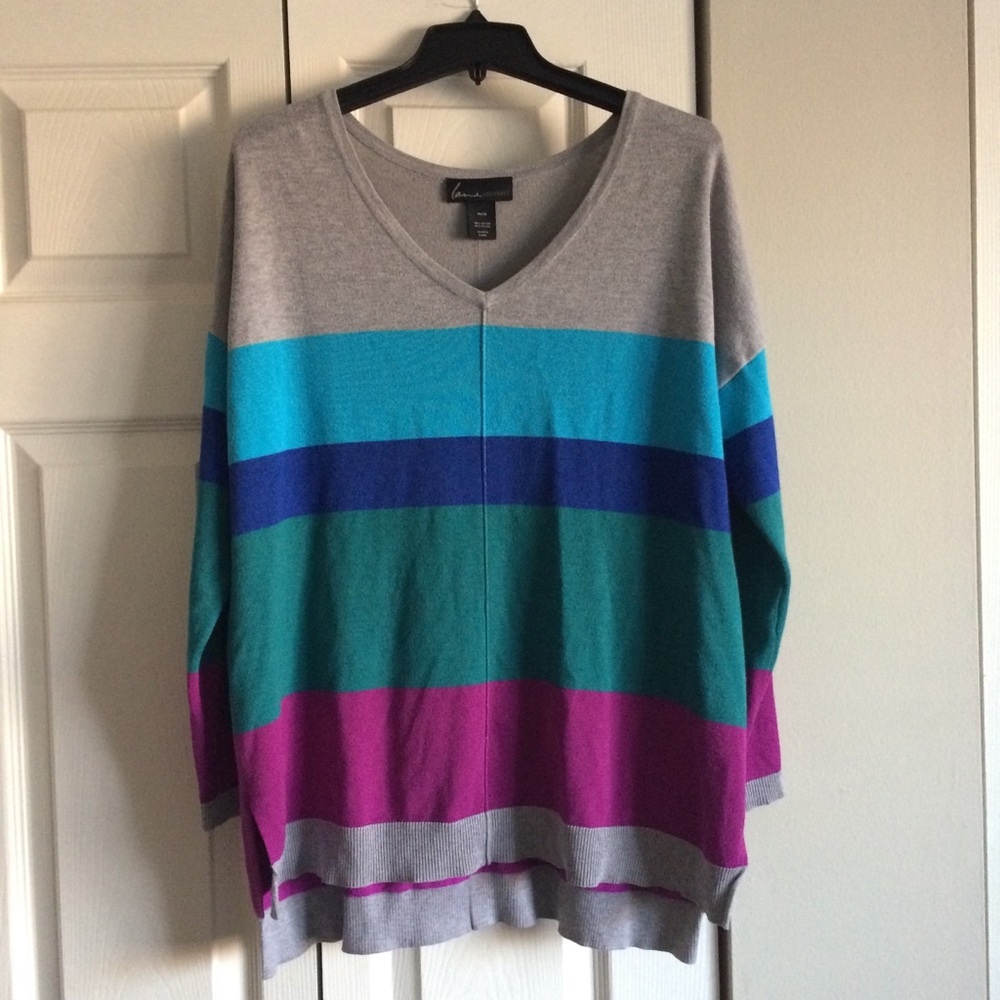 LANE BRYANT STRIPED SWEATER
